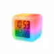 Reloj Despertador Cubo con LED multicolor